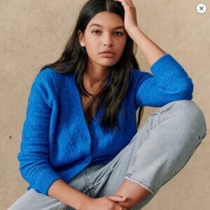 Sezane Eya Cardigan Electric Blue Small